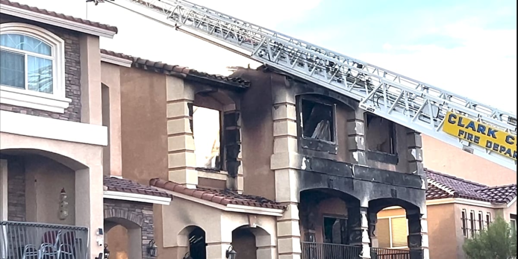 Tragedy Strikes as Las Vegas Home Fire Claims One Life and Causes Roof Collapse